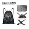 custom Spider Web Drawstring Bags for Shop Yoga Backpacks Men Women Sports Gym Sackpack p93Z#