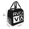 흰색 RVCA 옷 점심 가방 벤토 박스 휴대용 점심 토트 방지 된 피크닉 가방 여성 학생 일을위한 시원한 열 가방 Y84P#