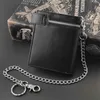 Herrenkartenhalter Leder Brieftasche mit Jean Key Chain 3 Style X3RJ##