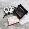 Mulheres novas carteiras FI PU PU CAUTO CATO DE COW CACTO CURTO Damas curtas Multi-Cart Cases Bolsas de moedas estudantes Carteira de dobra tripla fofa f4yn#