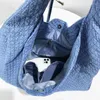 Schoudertassen MEDIOW Hobo Denim Doek Tote Bag Voor Vrouwen Luxe Designer Handtas Portemonnee 2024 In Grote Capaciteit Geborduurde Ruit