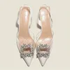 Dress Shoes Women's High Heels Pumps Spring Summer Autumn Fashion Sexy Banquet Comfortable Crystal Transparent Solid Color Pointed Toe