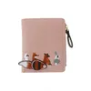 Högkvalitativ kvinnors plånbok härlig carto djur Kort läder kvinnlig liten myntväska hasp blixtlåsningskorthållare för flickor a3zq#