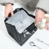 Bolsa de lancheira portátil Bolsa térmica de grande capacidade para piquenique alimentos trabalhadores isolados Tote Bento Bento Bolsa para mulheres Bolsas quadradas N5AH#