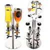 2/4 Bouteille Rotating Dispentier Dispentier debout porte-vin Boire des outils de barre de tir d'alcool, Rotation de boisson à la boisson Whisky Dispensateur