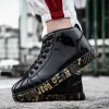 Boots Man Woman Autumn Winter Sneakers Black Golden Golden Botas Shiny Botas Impermeável Plataforma 2020 Botas de Corção de dança de rua