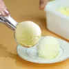 Cuillère à crème glacée en acier inoxydable de 7 pouces, Machine à Hockey sur glace, pâte, boule de viande, yaourt glacé, Biscuit, cuillères à pastèque, outil HZ151