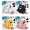 Sacos escolares Kf-Fashion Mulheres Simples Bonito Impresso Bolsa de Lona Bolsa Ombro Casual Shopping Tote Mochila