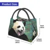 Bonito Panda Gigante Saco de Almoço Isolado para Mulheres Portátil Animal Amante Thermal Cooler Lunch Tote Office Picnic Travel E0oC #