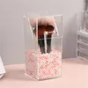 Lagringslådor 1/2st Transparent akryl Makeup Brush Holder Organizer Cosmetic Pencil Lipstick Desk Container Table Table