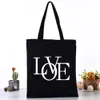 canvas Shoulder Bag Women's Reusable Shop Bags Ladies Fi Handbags Storage Bag Text Printing Casual Tote for Girls f2c0#