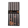 Chopsticks 22.5 Cm/8.86 In Kokovifyves 5 Pairs Metal Reusable Korean Chinese Stainless Steel Chop Sticks