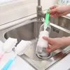 1 pezzi manico lungo la spazzola per baby biberon rimovibile rimovibile a bottiglia per acqua morbida spazzola per la pulizia della cucina non tossica