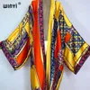 Kimono Fashion Print Boho Caftani per donna Cover-up Elegante cardigan Sexy Holiday Maxi Beach Wear Costume da bagno Abito da festa