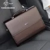 Leather Executives Briefcases For Men Designer Business Tote Bag Wallet Handbag Shoulder Ipad Square Side Crossbody Document 240320