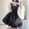 Blouses pour femmes 2024 Chemises à manches évasées amovibles Chemises à volants blanches Femmes Gothique Fée Esthétique Collier de poupée Tops Y2K Harajuku Lolita