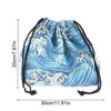 japanese Style Lunch Box Bag Drawstring Lunch Bag Bento Tote Pouch Portable Children Storage Box Travel Tablee Storage Bag 07VV#