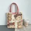 casual Portable Reusable Shop Bags Cute Carto Large Capacity Handbag Canvas Bags Knitting Tote Bag Fi Women Hand Bags K89z#