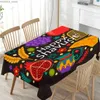 Tableau de table joyeux shavuot nappe de cuisine table de cuisine de cuisine décorative en polyester imperméable je met de fête des vacances décor y240401