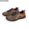 Flats INSTANTARTS Australia Aboriginal Art Laceup Mesh Sneaker Shoes for Women New Fashion Ladies Couple Flats Comfort Light Footwear