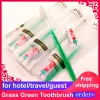 Cabeças Frete grátis Cuidados pessoais Aparelhos transparentes Greem Greem Fosco de embalagem escova de dentes Crega de dente Kit dental Supplies de hotel