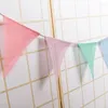 Décoration de fête 2PCS 4M Coloré Jute Lin Drapeaux Fanion Anniversaire Bunting Bannières Tenture Murale Bannière De Mariage Pour La Décoration Intérieure