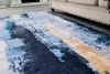 카펫 컬렉션 추상 디자인 회색 블루 옐로우 머신 빨 수있는 슈퍼 소프트 지역 깔개