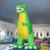 groothandel Outdoor Activiteiten 8mH (26ft) Met blower Groen Opblaasbaar Dinosaurus Model Giant Jurassic Cartoon Dierenballon Speelgoed voor Themapark Decoratie