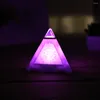 Horloges de table S!!!7 couleurs changeantes lumière LED calendrier triangulaire réveil numérique Mini nuit décor de chambre d'enfant