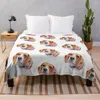 Filtar mia beagle kast filt vackra plysch varm för soffa baby