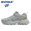 Casual Shoes Bona 2024 Men LACE UP Sport Male Running Shoesr Outdoor Jogging Walking Athletic Ankomst Klassiker Stil