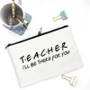 Voyage W Pouch Grande capacité Crayon Enseignant Je serai là pour vous Fournitures scolaires Sacs de rangement Cadeaux pour enseignants s3yv #