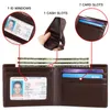 Mini carteira masculina Carteira de couro genuíno Man RFID bloqueando o Busin Busin Ultra-fino Mey CLIP CARTO CARTO DE CARTÃO