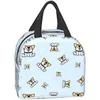 Leuke Corgi Hond en Samen zitten Dames Lunch Tas Heren Volwassen Geïsoleerde Lunchbox Herbruikbare Lunch Handtas s0qt#