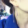 Baumelnde Ohrringe Lila Gold Damen Personalisierte Quaste Farbiger Ohrbügel 585 Russisch plattiert 14K Rose Modetrend