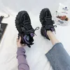 Fitness Ayakkabı Dantel Yukarı Tıknaz Spor Ayakkabı Kadınlar 2024 Nefes Alabilir Ağ Kalın Platform Spor Sneaker Kadın Daireler Günlük Shoess 4
