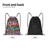 Custom Meer dan 90 vlaggen van de landen van de wereld Drawstring Bag Men Women Lichtgewicht Sport Gym Opslag Backpack Z8LU#