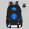 Fate Grand Order Saber FGO Druck Rucksack Unisex Reiserucksack USB-Schnittstelle Laptop Rucksack Leinwand Schulbuch Taschen A7Du #