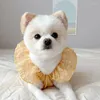 犬のアパレルかわいい服夏の薄いペットイブニングドレスビチョン通気性プルオーバーソリッドカラー子犬ビキニ製品