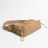 Kvällspåsar Mabula Ultra Thin Pleated Women's Nylon Shoulder Bag Simple Brown Single Hobo Purse mode Portable Casual Handväska