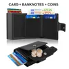rfid Credit Card Holder Wallets Men Leather Aluminum Busin Bank Cardholder Male Case Minimalist Wallet 2022 a5aR#