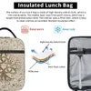 árvore da vida com Triquetra e Futhark Pastel Gold Isolado Lunch Bag Viking Norse Yggdrasil Portable Thermal Cooler Bento Box 78ho #