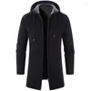 Men's Trench Coats Versatile Knitted Cardigan Plush Coat Trendy Autumn And Winter