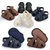 Baby Summer Sandales pendant 018 mois Boy Girl Slippers Toddler Kids Nursery School First Walkers Pu Leather Shoes 240329