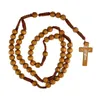 Hänge halsband 10mm tallris radband pärlor inri Jesus kors halsband katolska mode religiösa smycken