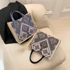 new Women Linen Handbag Eco-Friendly Shop Bag Ethnic Style Large Capacity Retro Tote Shoulder Bag Commuter Organizer e9sY#