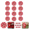 Kitchen Faucets 12 Pcs Faucet Valve Hand Wheel Round Handles Hose Stainless Steel Wheels Water Gate Red