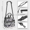 Sac à lunch isolé Halen Bats Sacs-tote de bento refroidisseur thermique réutilisable avec bandoulière réglable pour le voyage de voyage 48f8 # #