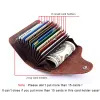 Echt lederen unisex Busin -kaarthouder Wallet Bank Credit Card Case ID Holder Bag Men Women Cardholder Minimalistische portemonnee U2WN#