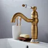 Bathroom Sink Faucets Antique Under Basin Cold And Water Faucet Brass Blue White Porcelain Handle Wash